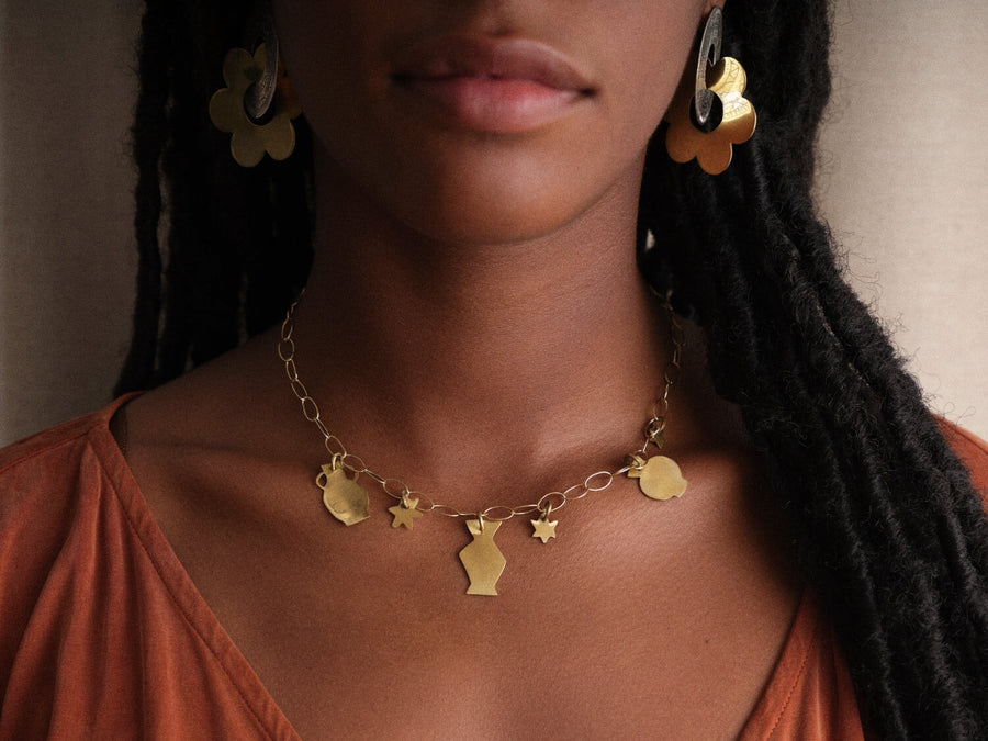 Grand collier récolte COLLIER ombre claire