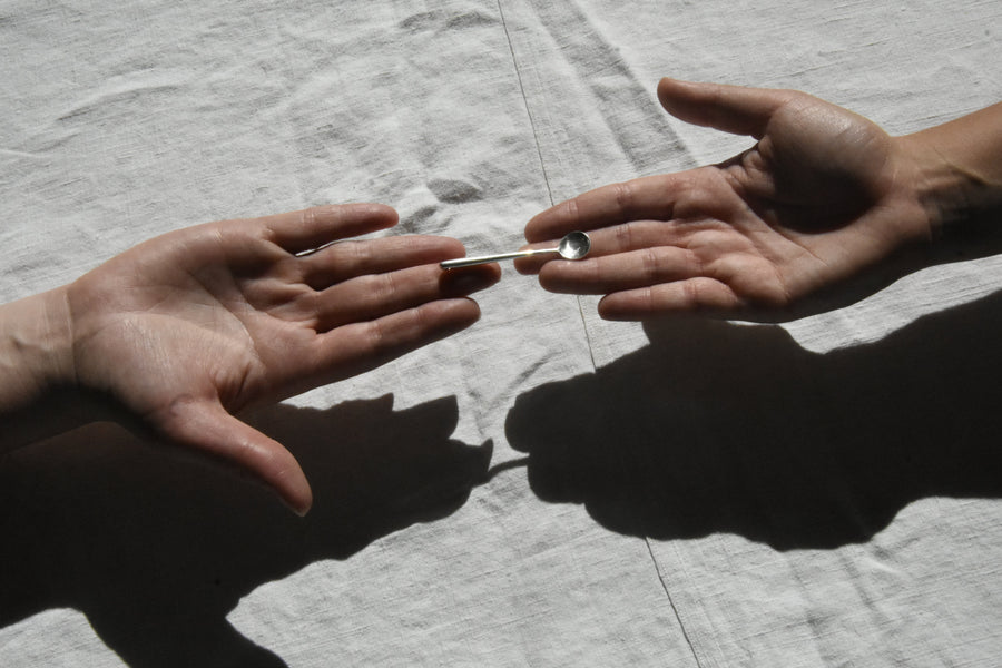 Pendentif cuillère en argent COLLIER ombre claire