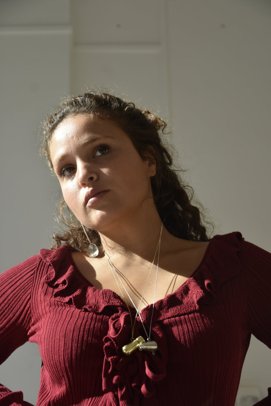 Pendentif poivrière bronze COLLIER ombre claire