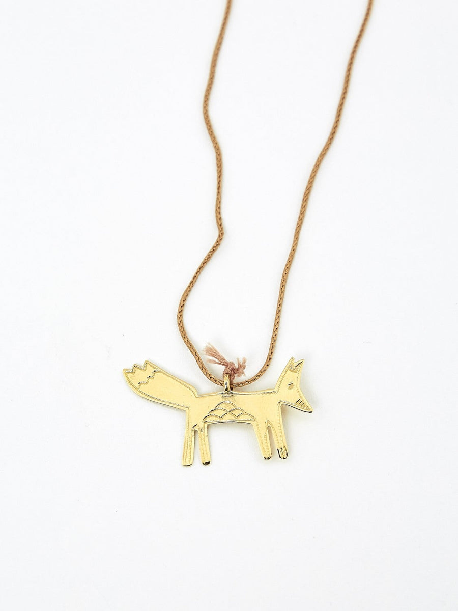 Sautoir Petit Renard vermeil COLLIER ombre claire 